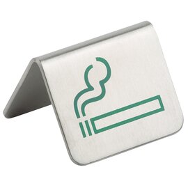 Tischaufsteller • Rauchersymbol • Edelstahl L 55 mm x 50 mm H 35 mm | 2 Stück Produktbild