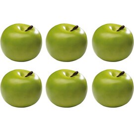 Dekorationslebensmittel Apfel Kunststoff grün | 6 Stück Produktbild