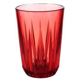 Trinkbecher 15 cl CHRYSTAL Mehrweg Tritan rot mit Relief Produktbild