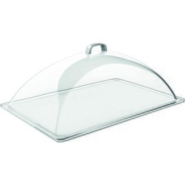 GN Kuppelhaube  • GN 1/1 SAN ABS klar transparent geschlossen  L 540 mm  x 330 mm  H 200 mm | verchromter Griff Produktbild
