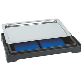 11505 Kühlbox, "TOP FRESH GN 1/1", Kühlbox schwarzer Kunststoff, GN 1/1 Edelstahl-Tablett, 2 Kühlakkus, 56,5 x 35 x H 6,5 cm Produktbild 0 L