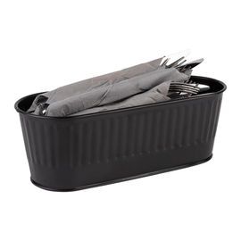 Besteckbehälter | Tischkorb Edelstahl schwarz Produktbild 1 S