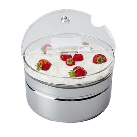 Kühlschale TOP FRESH mit Deckel 2500 ml Edelstahl Glas Basis | Schale | Deckel | Akku rund Ø 230 mm H 140 mm Produktbild