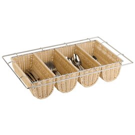Besteckbehälter BUFFET GN 1/1 beige 4 Fächer Produktbild