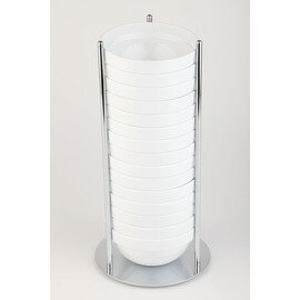 Schälchenspender MAXI mit 15 weißen Melaminschalen Geschirr-Ø 140 mm Anzahl Geschirrstapel 1 Produktbild