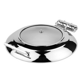 12390 Edelstahldeckel mit Glaseinsatz zu Chafing Dish, rund, "GLOBE" Produktbild