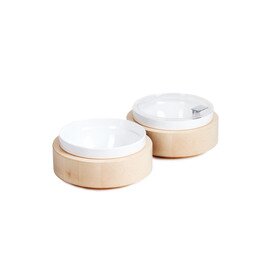 Bowl Box L Basis | Schale Kunststoff Holz weiß ahornfarben Ø 265 mm  H 60 mm Produktbild 0 L