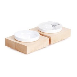 Bowl Box S Basis | Schale | Deckel Kunststoff Holz weiß ahornfarben quadratisch Produktbild 0 L