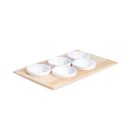 Bowl Module Set 1 GN 1/1 6-teilig Kunststoff Holz ahornfarben  L 530 mm  B 325 mm  H 65 mm Produktbild