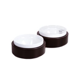 Bowl Box L Basis | Schale Kunststoff Holz weiß wengefarben Ø 265 mm  H 60 mm Produktbild 0 L