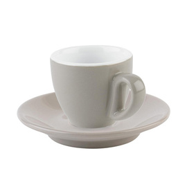 Espressotasse mit Untertasse SNUG Porzellan grau 80 ml Produktbild