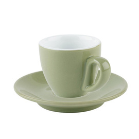 Espressotasse mit Untertasse SNUG Porzellan grün 80 ml Produktbild
