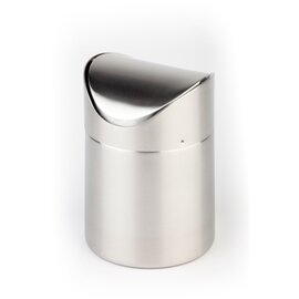Tischrestebehälter SNAP 1,2 ltr Edelstahl Schwingdeckel Ø 120 mm  H 170 mm Produktbild