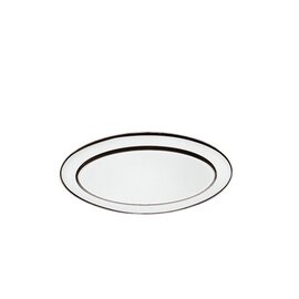 RESTPOSTEN | Bratenplatte Edelstahl Rand eingerollt oval  L 415 mm  x 300 mm Produktbild