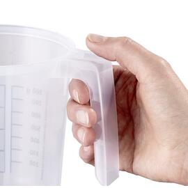 Rührbecher 1 ltr mit Deckel | Spritzschutz | PP transparent Produktbild 2 S