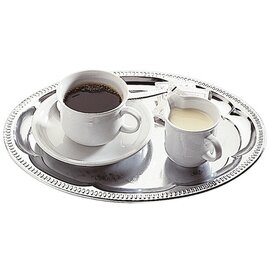 Serviertablett KAFFEEHAUS Metall | oval 300 mm  x 220 mm Produktbild