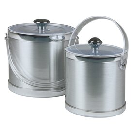 Eiseimer CLASSIC mit Deckel 1,5 ltr Kunststoff metallfarben  Ø 150 mm  H 150 mm Produktbild