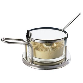 Parmesan-Menage CLASSIC Glas Edelstahl • 1-teilig  Ø 105 mm  H 70 mm Produktbild