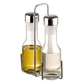 Menage • Essig | Öl Glas Edelstahl Metall H 220 mm Produktbild