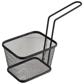 Servier-Frittierkorb SNACKHOLDER Edelstahl schwarz | 130 mm x 105 mm H 90 mm Produktbild
