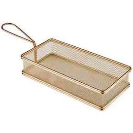 Servier-Frittierkorb SNACKHOLDER Edelstahl kupferfarben | 215 mm x 105 mm H 45 mm Produktbild