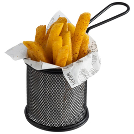 Servier-Frittierkorb SNACKHOLDER Edelstahl schwarz Ø 80 mm H 75 mm Produktbild 1 S