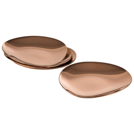 Teller 4er Set PEBBLES Edelstahl kupferfarben | 90 mm x 90 mm Produktbild