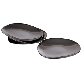 Teller 4er Set PEBBLES Edelstahl schwarz | 90 mm x 90 mm Produktbild