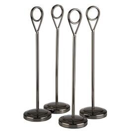 Kartenhalter • PP • Edelstahl gusseisenfarben Ø 50 mm H 205 mm | 4 Stück Produktbild