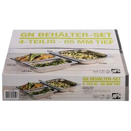 GN Behälter-Set GN 1/4 GN 1/1 Edelstahl | 325 mm x 265 mm H 90 mm Produktbild 1 S