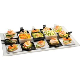 Fingerfood-Teller Melamin weiß 95 mm  x 95 mm  H 15 mm  H 35 mm Produktbild 1 S