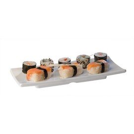 Sushibrett Kunststoff weiß  L 240 mm  B 105 mm  H 25 mm Produktbild