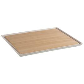 GN-Tablett GN 1/2 weiß | beige 355 mm x 290 mm H 15 mm Produktbild