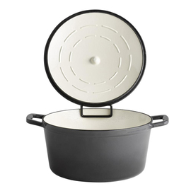 Kochtopf mit Deckel 5 STARS Gusseisen schwarz 6 ltr Produktbild 1 S