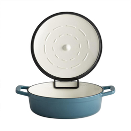 Bräter mit Deckel 5 STARS Gusseisen blau 2,5 ltr Produktbild 1 S
