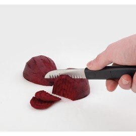 Dekoriermesser ORANGE gerade Klinge Zahnschliff | schwarz  L 19 cm Produktbild