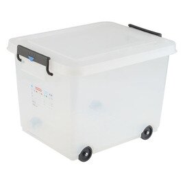Transportbehälter /  Lagerbox , mit Deckel, Polypropylen, stapelbar, 53 x 40 x H 38 cm, Inhalt: 60 ltr., mit Rollen Produktbild