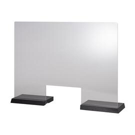 Hygieneschutzwand TILE Acryl Wenge mit Öffnung L 750 mm H 570 mm Produktbild