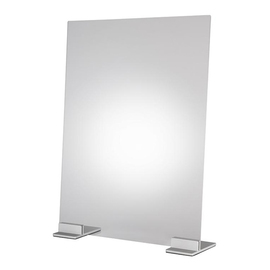 Hygieneschutzwand Acryl silber (Fuß) | Scheibengröße 750 x 570 mm L 750 | 570 mm x 165 mm H 750 | 570 mm Produktbild