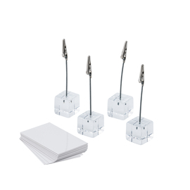 Kartenhalter Aufsteller 30 mm x 30 mm H 120 mm | 4 Stück Produktbild