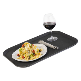 Serviertablett NOSLIDE rutschfest GFK schwarz | 530 mm x 365 mm Produktbild 1 S