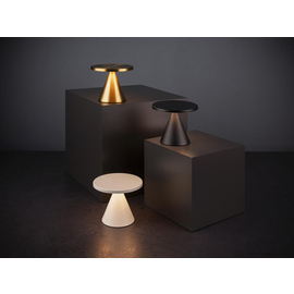 Akku-Tischleuchte CONE MINI goldfarben H 115 mm Produktbild 3 S