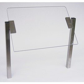 Hustenschutz Typ D Acryl | CNS-Standbeine 45 cm | Scheibengröße 500 x 350 mm Produktbild