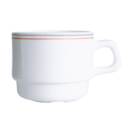 RESTPOSTEN | Obertasse RESTAURANT VALERIE 190 ml Hartglas schmaler Farbrand  H 64 mm Produktbild