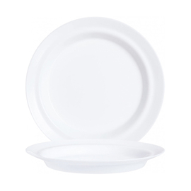 Teller flach AUTONOMY White Hartglas Ø 190 mm H 22 mm Produktbild