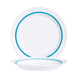 Teller flach AUTONOMY Blue Hartglas Ø 190 mm H 22 mm Produktbild