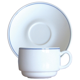 Obertasse RESTAURANT DELFT 190 ml Hartglas schmaler Farbrand mit Untertasse  H 58 mm Produktbild