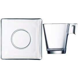 Obertasse AROMA 220 ml Hartglas mit quadratischer Untertasse  H 13 mm Produktbild