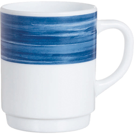 Kaffeebecher BRUSH BLUE JEAN 25 cl Hartglas breiter Farbrand Produktbild