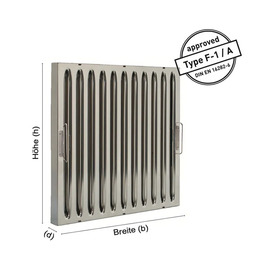 Flammschutzfilter FF-2A | Typ F-1 / A | 250 mm x 500 mm x 40 mm Produktbild